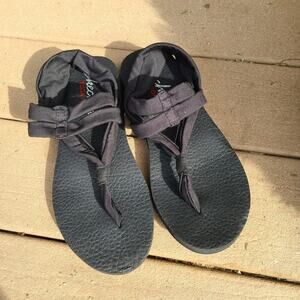 Skechers Yoga Foam Sling Black Flip Flops Sandals Black‎ Thong Size 10